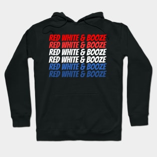 Red White and Booze 4th of July Hoodie